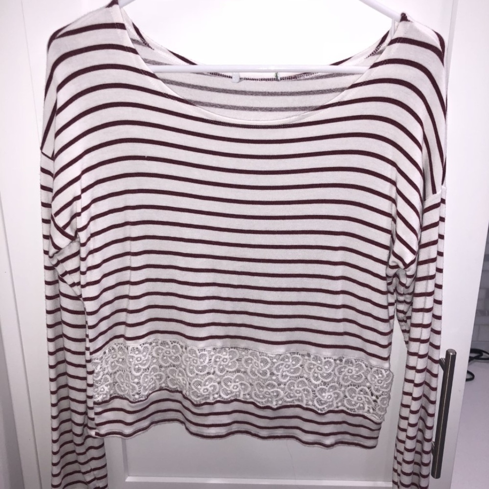 Red and White Stripped Sweater